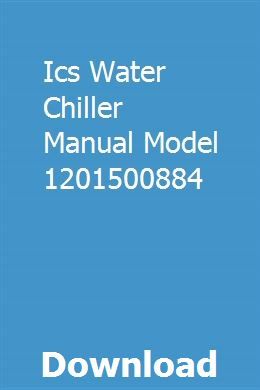 Ics Water Chiller Manual